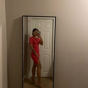 Nasty Gal XS hot pink mini dress